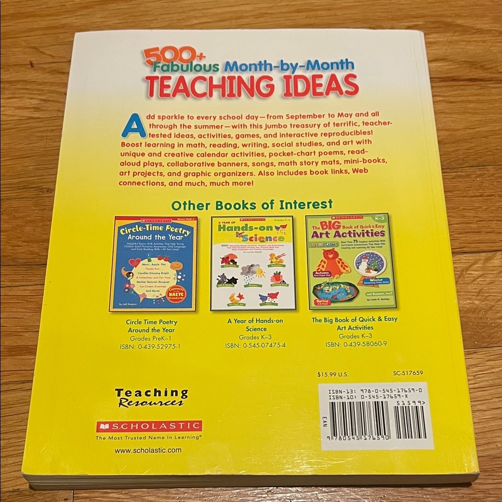 Scholastic Teaching Ideas Book - Vibrant Yellow and Red - Picture 2 of 2